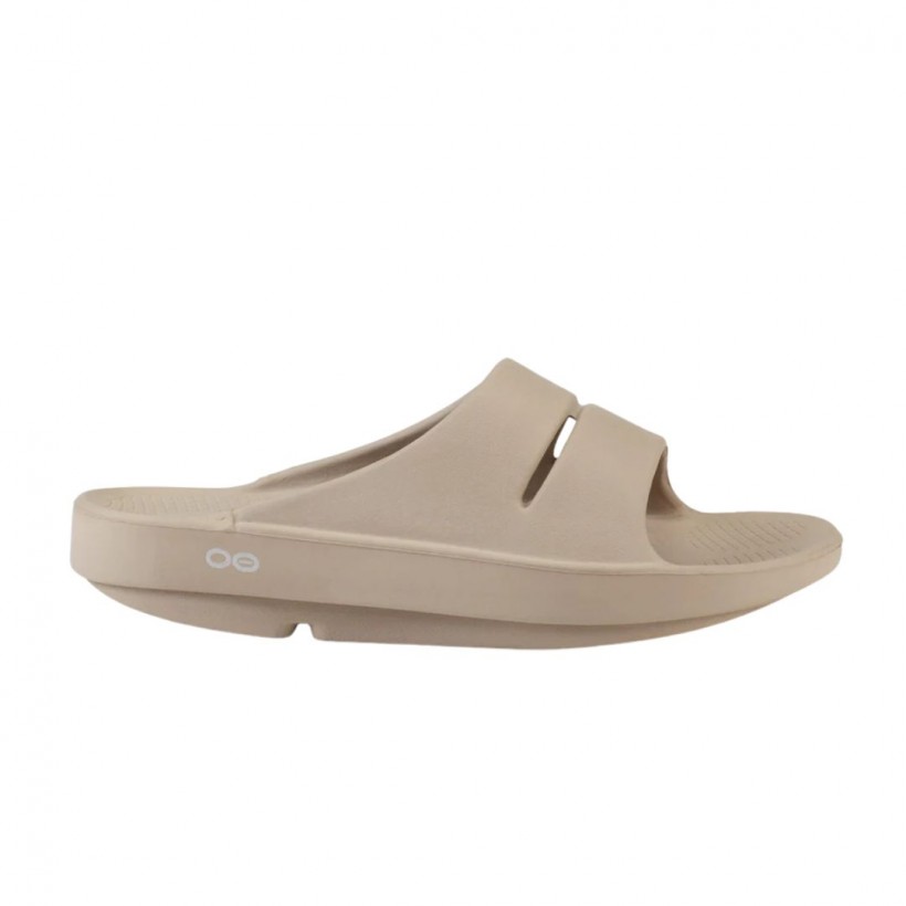 Brązowe sandały unisex Oofos Recovery Ooahh Nomad