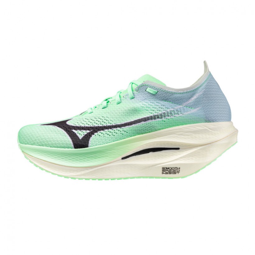 Buty unisex Mizuno Wave Rebellion Pro 3 zielono-białe SS25