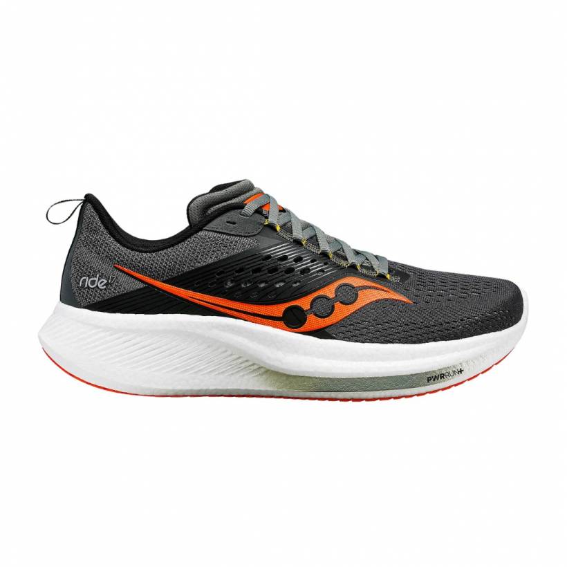 Buty Saucony Ride 17 Wide Szaro Pomarańczowe 