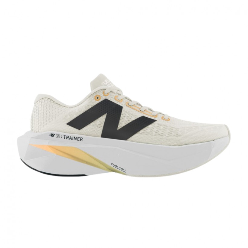 Tênis New Balance FuelCell SuperComp Trainer v3 Branco Bege SS25