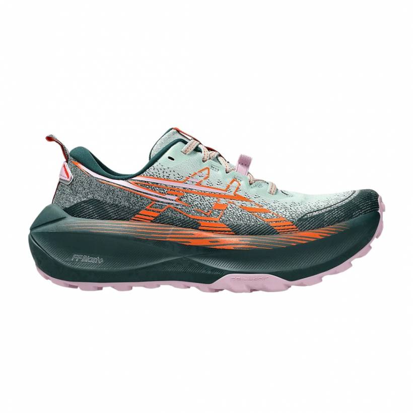 Damskie buty do biegania Asics Trabuco Max 4 Zielony Pomarańczowy SS25