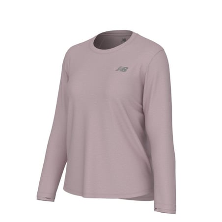Camiseta New Balance Athletics Manga Larga Rosa Mujer