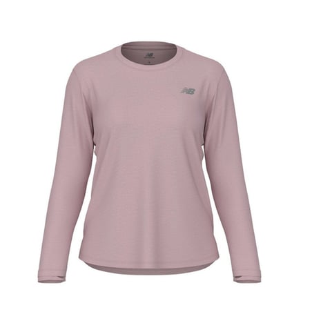 Camiseta New Balance Athletics Manga Larga Rosa Mujer