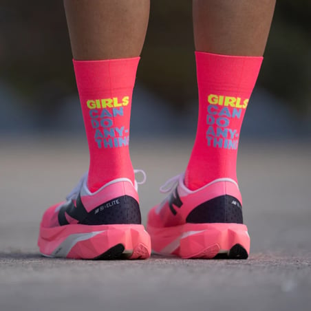Sporcks Girls Can Do Socken Rosa Blau Gelb