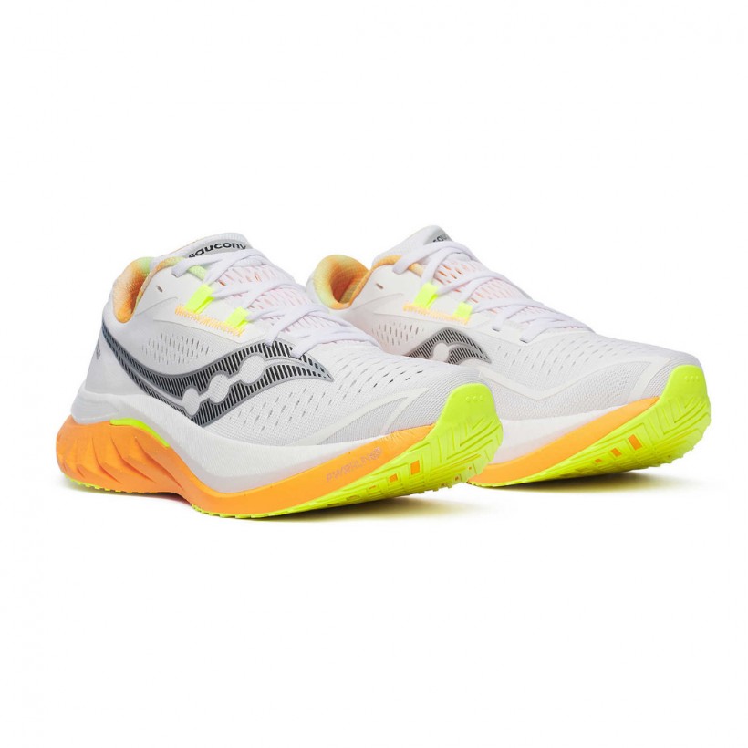 Saucony Endorphin Speed 4 Shoes White Orange SS25
