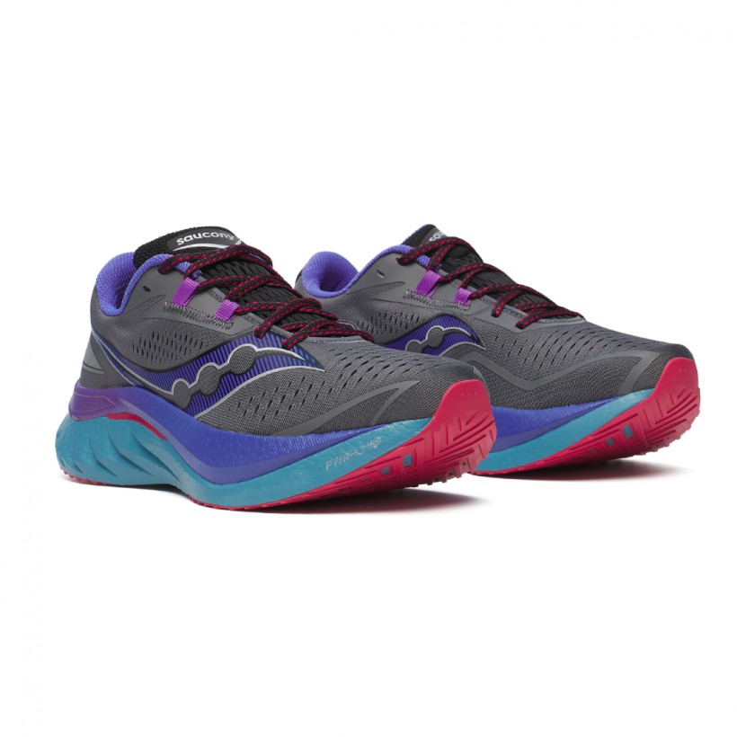 Ténis Saucony Endorphin Speed 4 Cinza Roxo SS25