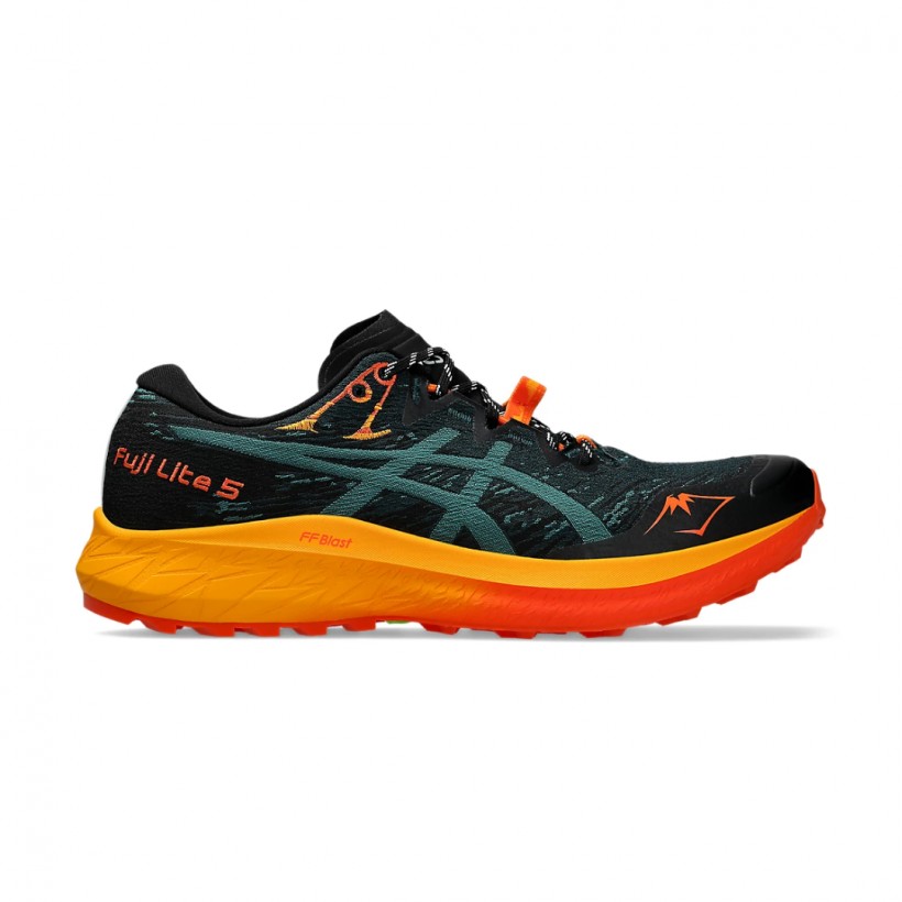 Zapatillas Asics Fuji Lite 5 Verde Naranja SS25