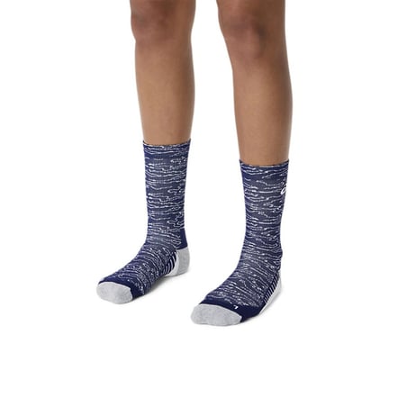 Asics Performance Run Crew Blue Gray Socks