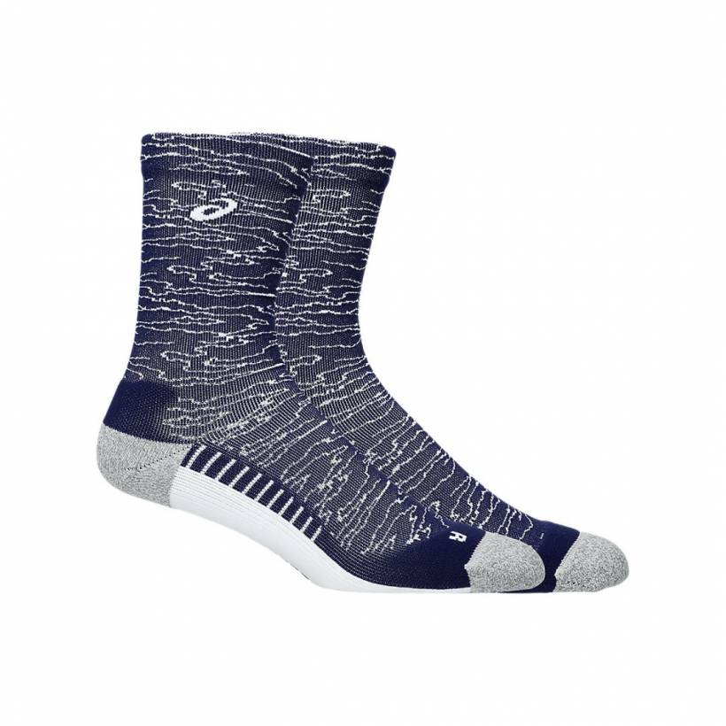 Asics Performance Run Crew Socken Blau Grau