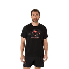 Asics Fujitrail Logo SS T-Shirt Schwarz Rot