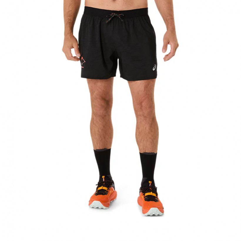 Short Asics Fujitrail All Over Print 5" Preto