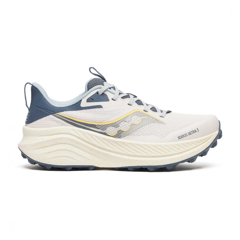 Chaussures Saucony Xodus Ultra 3 Blanc Bleu SS25 Femme