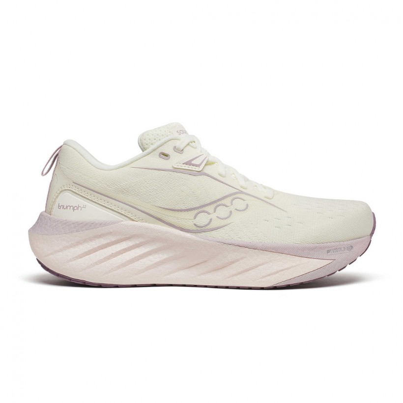 Tênis Saucony Triumph 22 Bege Roxo Mulher