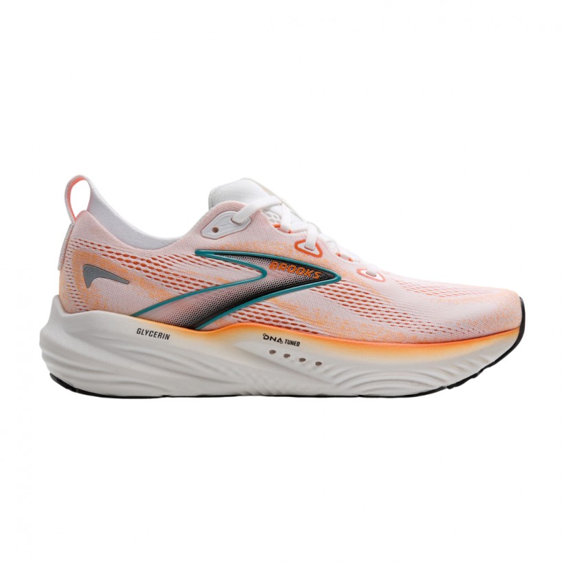 Chaussures Brooks Glycerin 22 Orange Blanc SS25