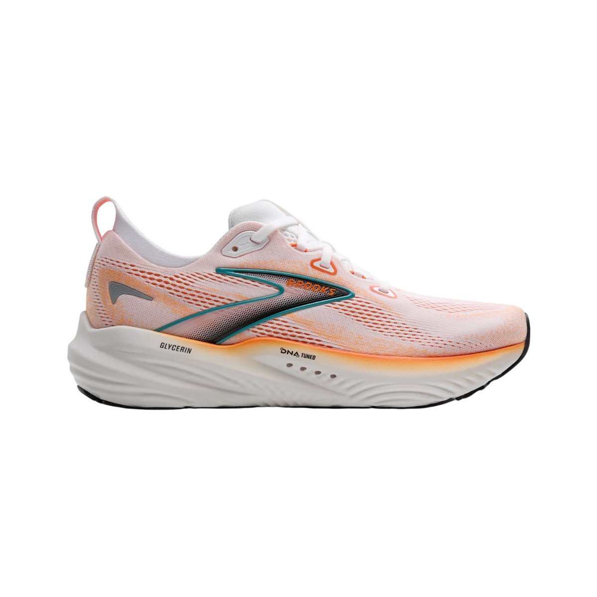 Zapatillas Brooks Glycerin 22 Naranja Blanco SS25