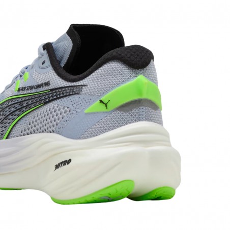 Chaussures Puma Deviate Nitro 3 Hyrox Gris Vert SS25 Femme
