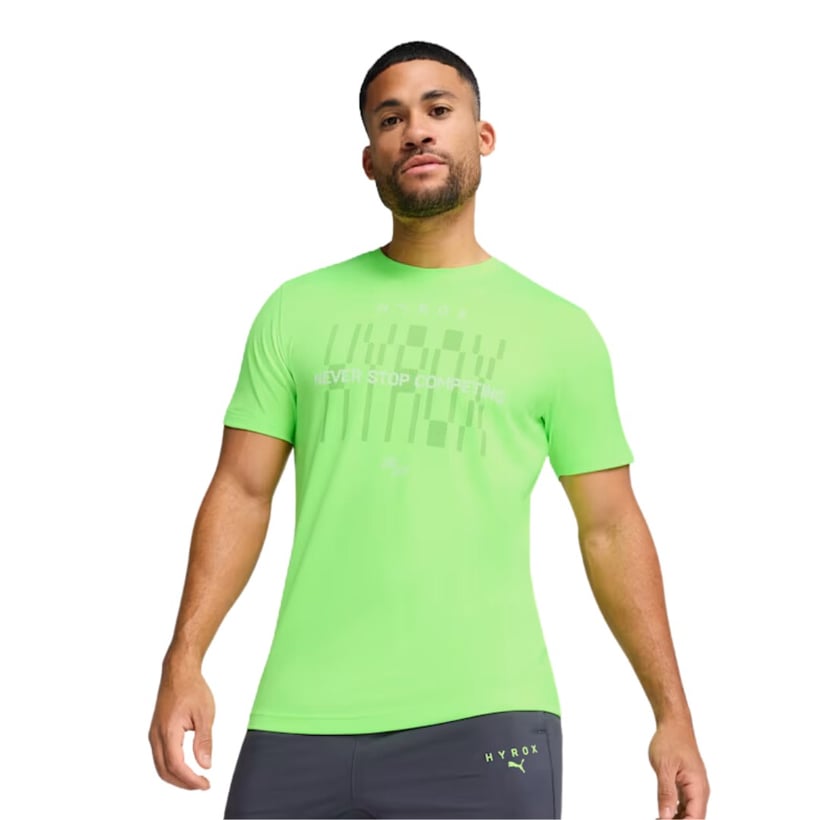 Puma x Hyrox TAD Groen T-shirt met korte mouwen