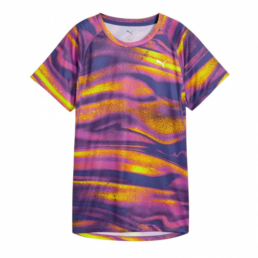 Maglietta Puma Velocity All-Over Print Viola Giallo Donna