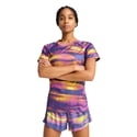 T-shirt Puma Velocity All-Over Print Violet Jaune Femme