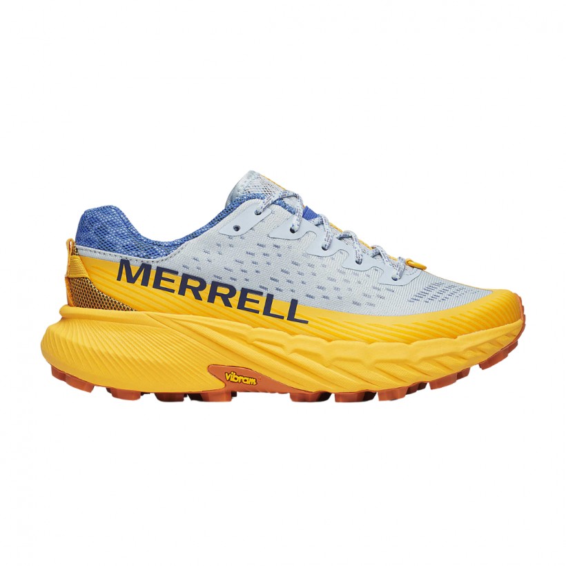 Zapatillas Merrell Agility Peak 5 Azul Amarillo SS25 Mujer