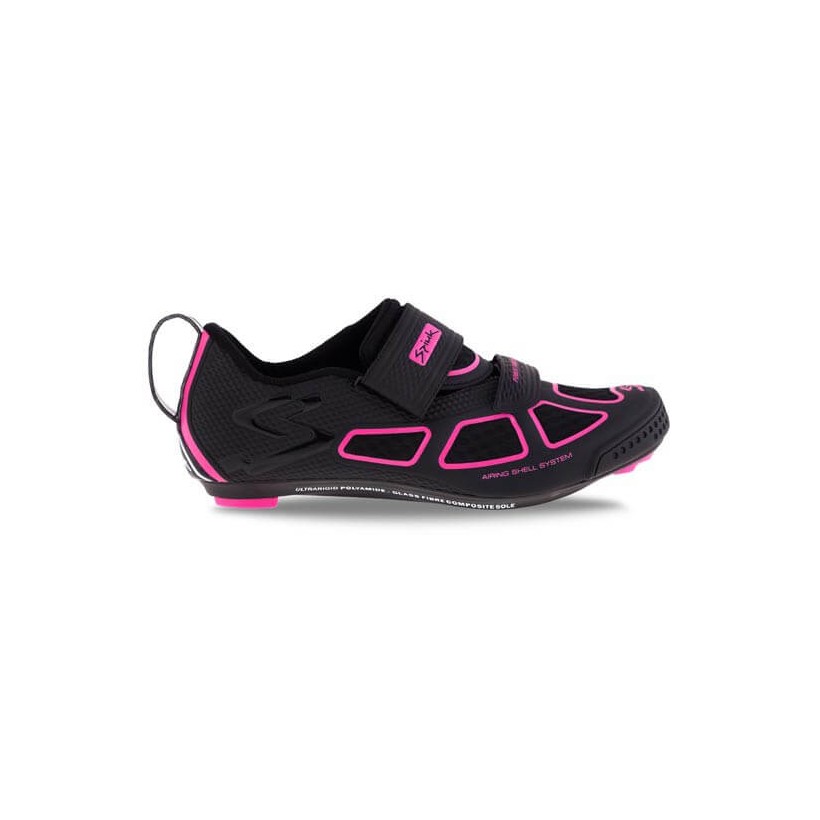 Zapatillas Spiuk Trivium negro y rosa mujer