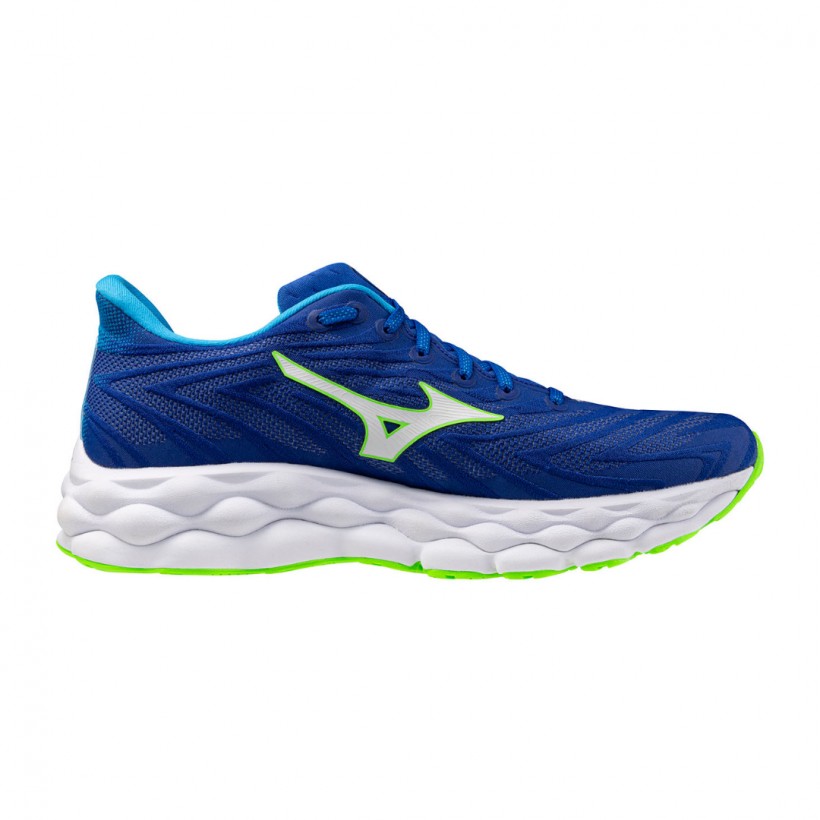 Mizuno Wave Sky 8 Schuhe Blau Weiß SS25