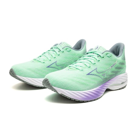 Chaussures Mizuno Wave Rider 28 Vert Violet SS25 Femme