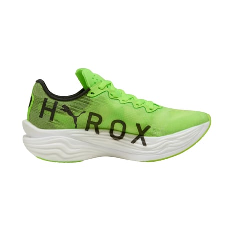 Zapatillas Puma Deviate Nitro Elite 3 x Hyrox Verde Blanco SS25 Mujer