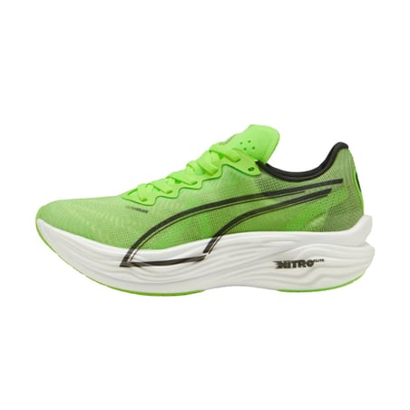Zapatillas Puma Deviate Nitro Elite 3 x Hyrox Verde Blanco SS25 Mujer
