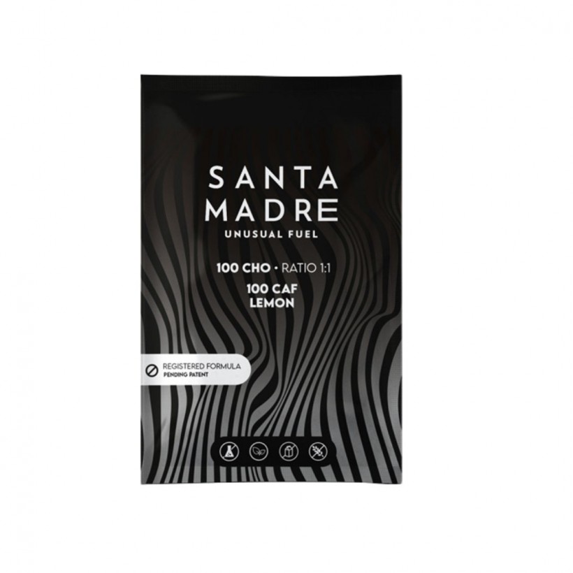 Box of Santa Madre Unusual Fuel 100CHO 100CAF Lemon Drink 10x106g