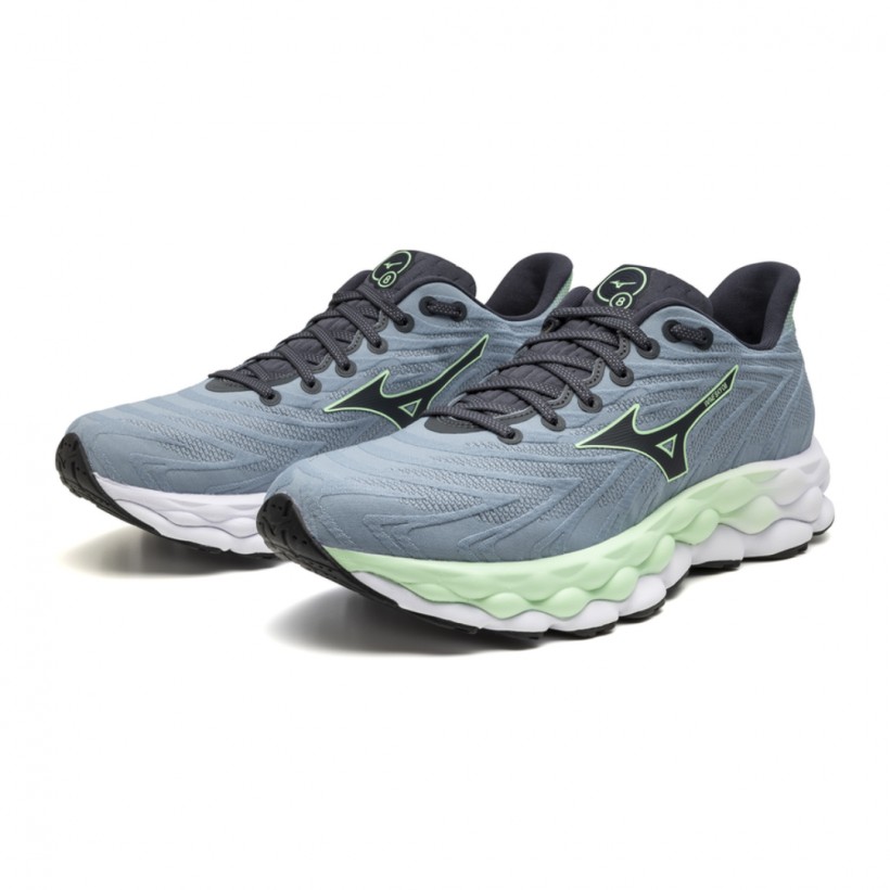 Scarpe Mizuno Wave Sky 8 Grigio Verde SS25