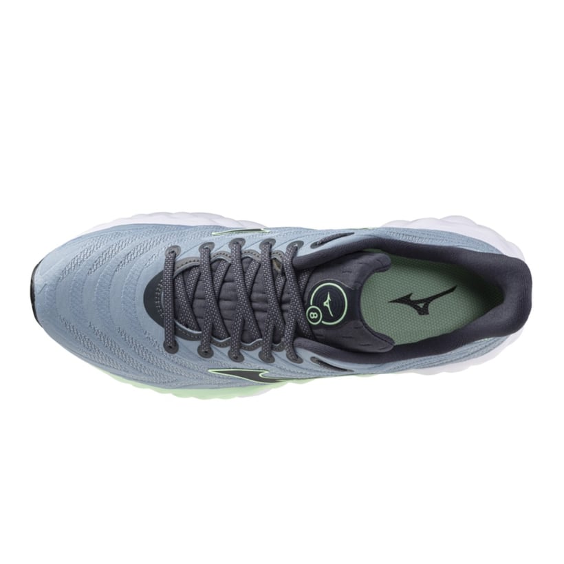 Ténis Mizuno Wave Sky 8 Cinza Verde SS25