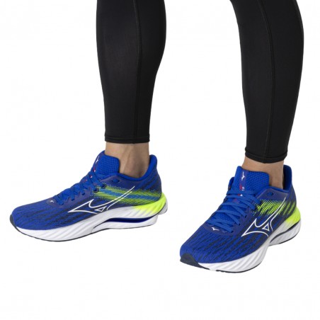 Mizuno Wave Inspire 21 Blue Yellow Shoes SS25