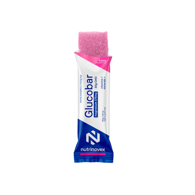 Nutrinovex Glucobar Morango 35g barra energética