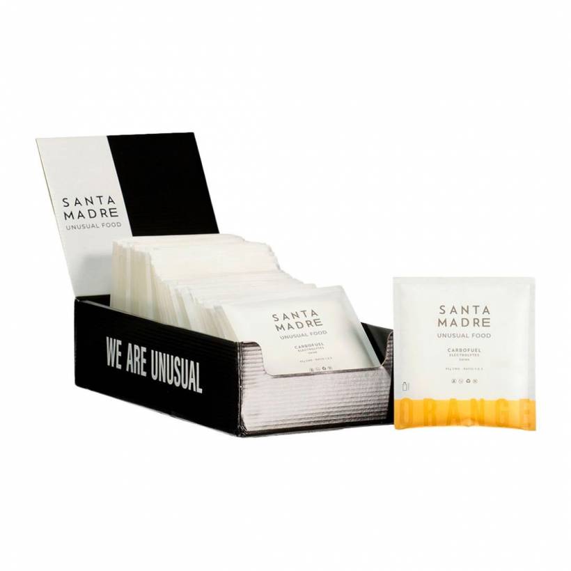 Caja de Bebida Santa Madre CarboFuel 45CHO Naranja 30x52g