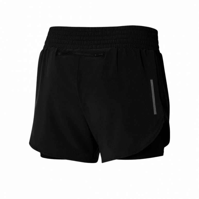Mizuno 2in1 4.5 Short Black Women