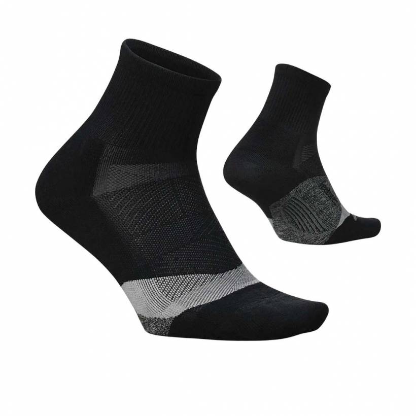 Meias Feetures Elite Light Cushion Quarter Preto