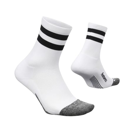 Feetures Elite Light Cushion Mini Crew High Top Sokken Wit