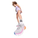 Feetures Elite Light Cushion Mini Crew High Top White Socks