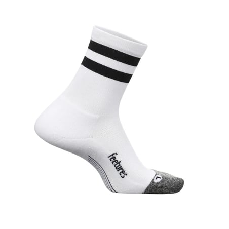 Calcetines Feetures Elite Light Cushion Mini Crew High Top Blanco