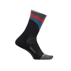 Feetures Elite Ultra Light Mini Crew Socken Schwarz Rot Blau