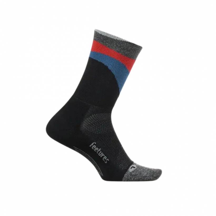 Skarpetki Feetures Elite Ultra Light Mini Crew Czarny Czerwony Niebieski