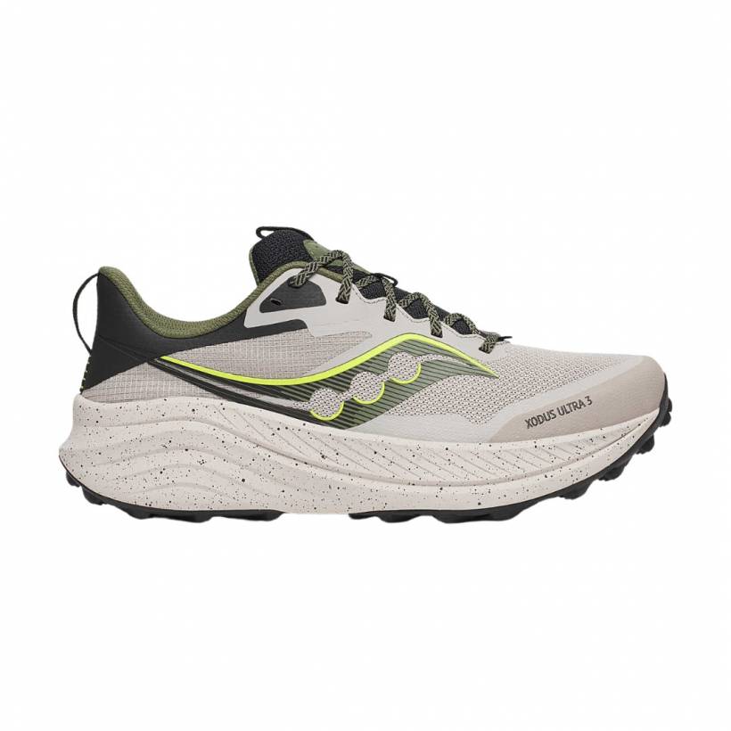Saucony Xodus Ultra 3 Beige Groene SS25 Sneakers