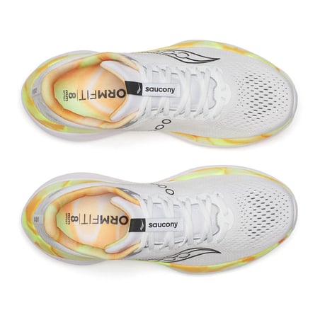 Saucony Endorphin Trainer Schuhe Weiß Gelb SS25