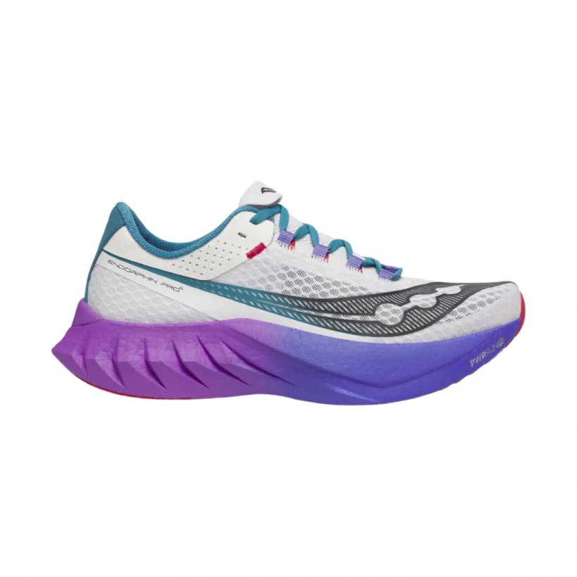 Saucony Endorphin Pro 4 Schuhe Weiß Lila SS25