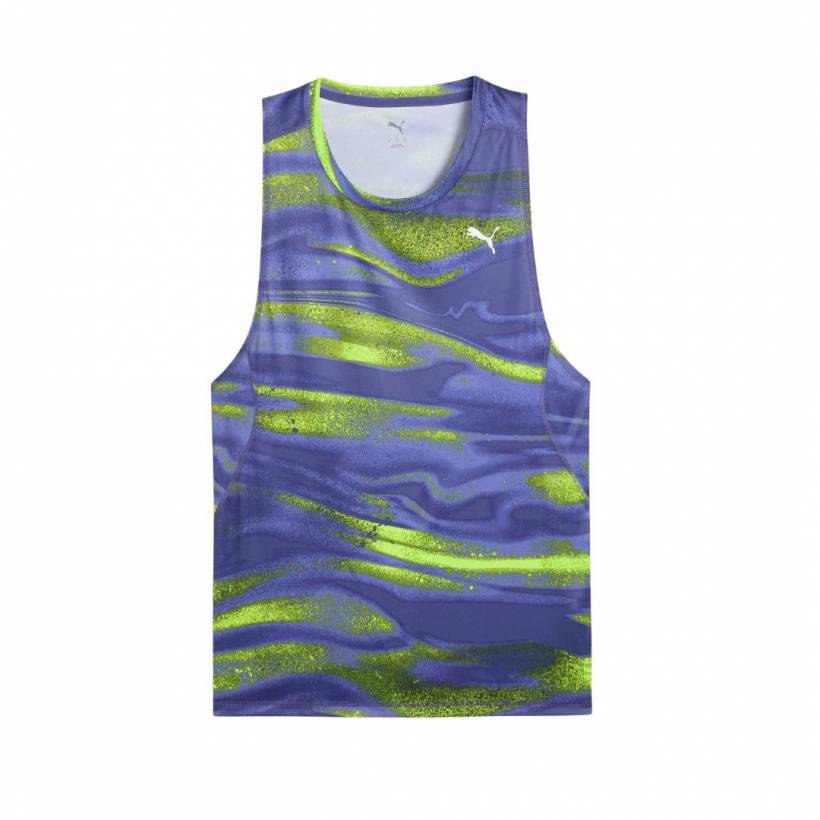 Puma Run Velocity Mouwloos T-shirt Blauw Groen