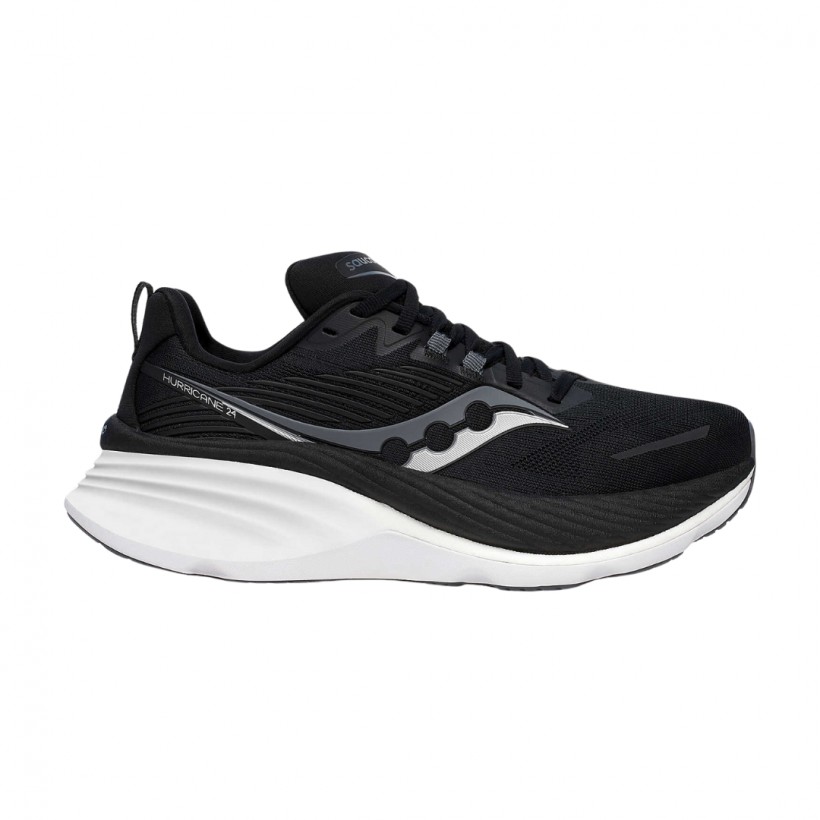 Scarpe Saucony Hurricane 24 Wide Nero Bianco SS25