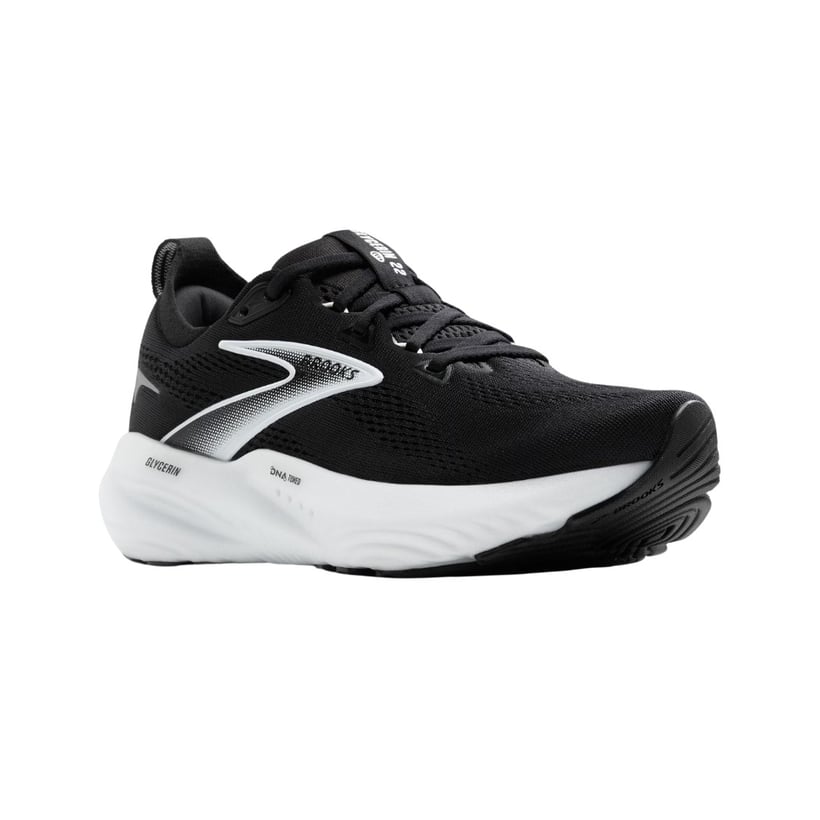 Ténis Brooks Glycerin 22 Preto Branco SS25