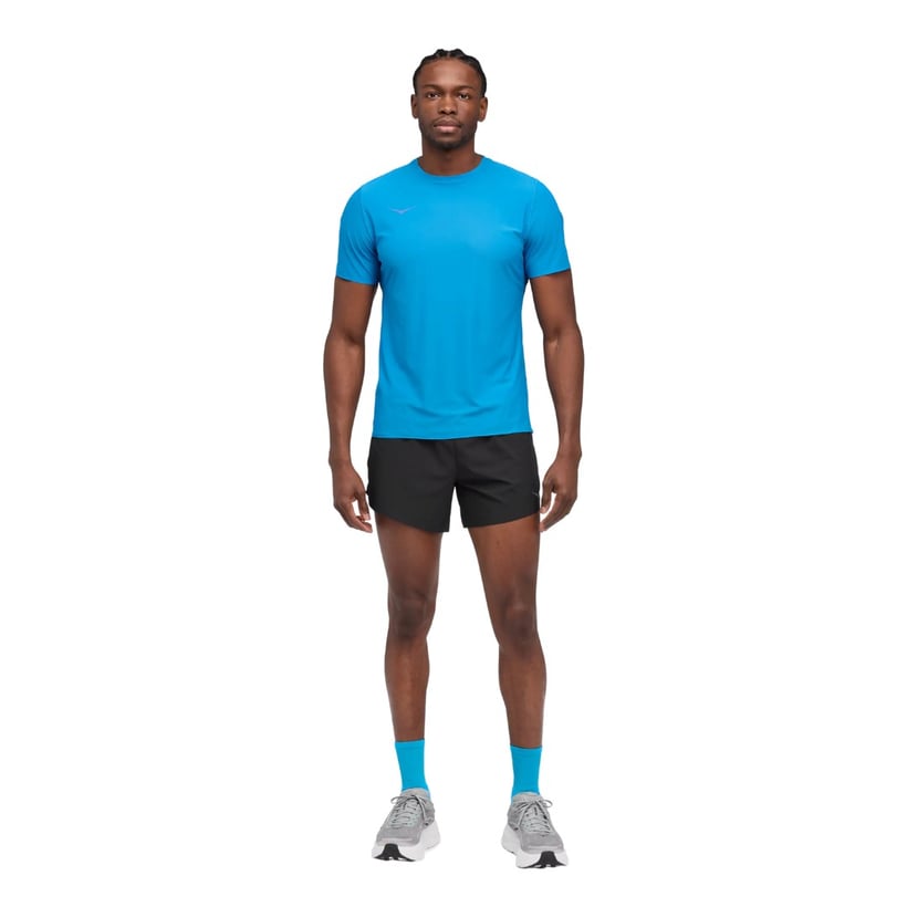 Hoka Airolite lichtblauw T-shirt met korte mouwen