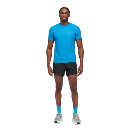 Camiseta Hoka Airolite Manga Curta Azul Claro